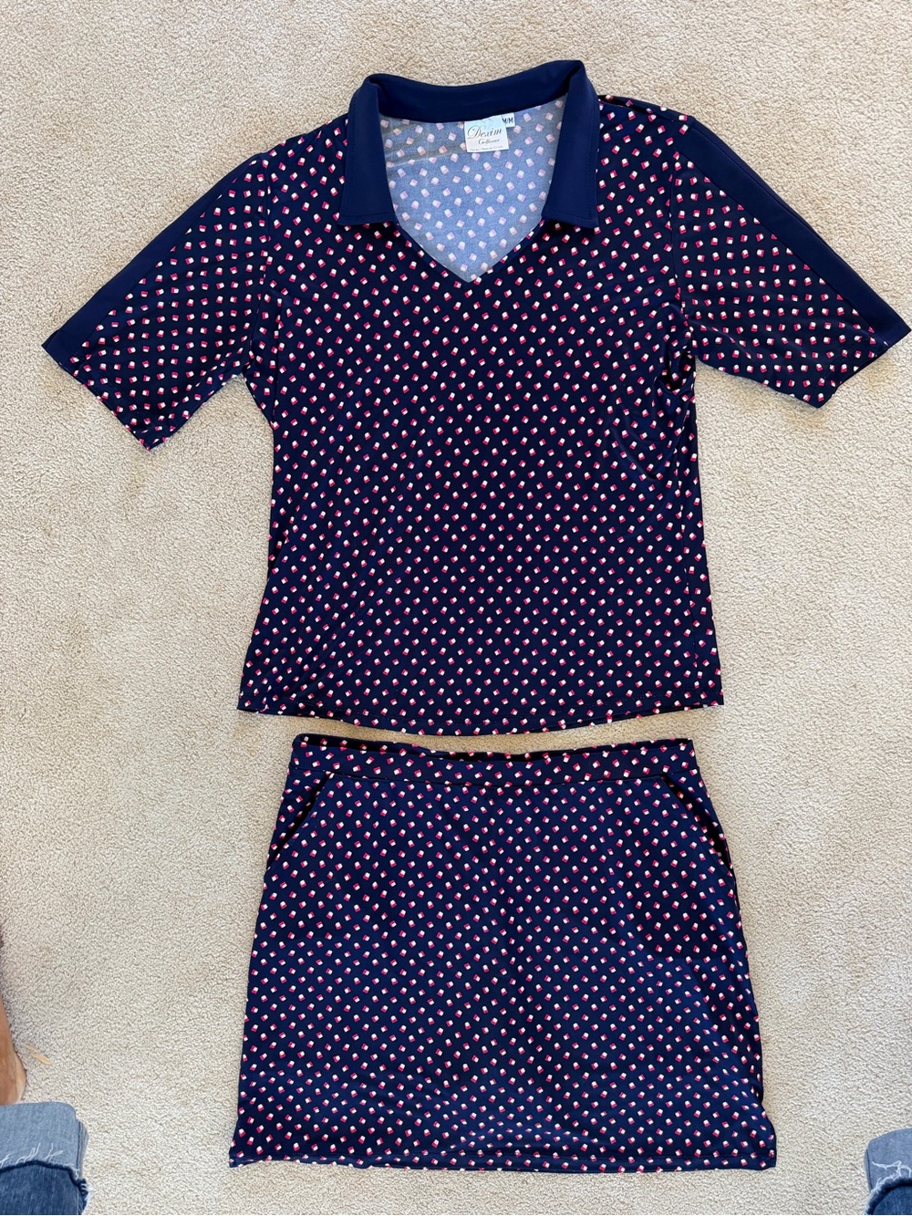 Dexim Golfwear skort and shirt set